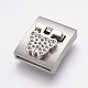 304 Stainless Steel Magnetic Clasps Rhinestone Settings(STAS-E144-170P)-1