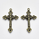 Alloy Crucifix Cross Pendants(EA7407Y-AB)-1