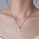 201 Stainless Steel Robot with Heart Pendant Necklace(NJEW-OY001-04)-2