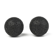 Natural Lava Rock Beads, No Hole/Undrilled, Round, for Cage Pendant Necklace Making, 40mm(G-M358-01A)