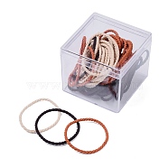 Rubber Elastic Hair Band, Mixed Color, 2mm, Inner Diameter: 43x36mm, 50pcs/box(PHAR-A010-01E)