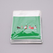 Christmas Theme Rectangle OPP Self-Adhesive Cookie Bags, for Baking Packing Bags, Environmentally Friendly, Christmas Themed Pattern, 129~152x98~100x0.05~0.3mm(OPP-SZC0001-02C)