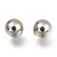 201 Stainless Steel Beads, No Hole/Undrilled, Solid Round, Stainless Steel Color, 7.5mm(STAS-H139-03D-P)
