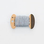 Jute Cord, Jute String, Jute Twine, 3 Ply, for Jewelry Making, Light Grey, 2mm, about 10.93 yards(10m)/board(X-OCOR-WH0016-06N)
