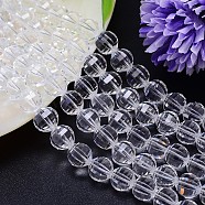 Faceted Round Imitation Austrian Crystal Bead Strands, Grade AAA, Clear, 10mm, Hole: 0.9~1mm, about 40pcs/strand, 15.7 inch(G-M182-10mm-01A)