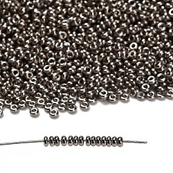 TOHO 11/0 Demi Round Beads, Japanese Seed Beads, Nickel Plating, (711) Tarnished Silver Metallic, 2.2x0.9mm, Hole: 0.8mm, about 78000pcs/pound(450g)(SEED-DR11-0711)