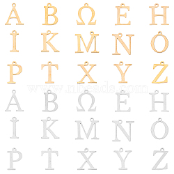 Unicraftale 304 Stainless Steel Charms, Greek Alphabet, Golden & Stainless Steel Color, 30pcs/box(STAS-UN0017-59)