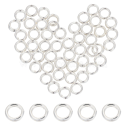 925 Sterling Silver Split Jump Rings, Double Loop Jump Rings, Round Rings, Silver, 22 Gauge, 4x0.6mm, Inner Diameter: 2.8mm, about 30pcs(FIND-BC0005-42A)