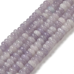 Natural Lilac Jade Beads Strands, Rondelle, 4~4.5x2~2.5mm, Hole: 1.2mm, about 155~163pcs/strand, 15.24''~15.31''(38.7~38.9cm)(G-K343-C03-02)