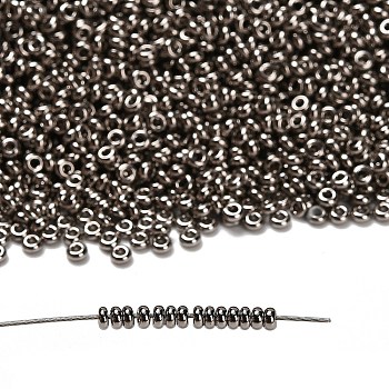 TOHO 11/0 Demi Round Beads, Japanese Seed Beads, Nickel Plating, (711) Tarnished Silver Metallic, 2.2x0.9mm, Hole: 0.8mm, about 78000pcs/pound(450g)