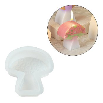 Mushroom Shape Candle Holder Silicone Molds, For Candle Making, Mushroom, 6.15x6x2.6cm