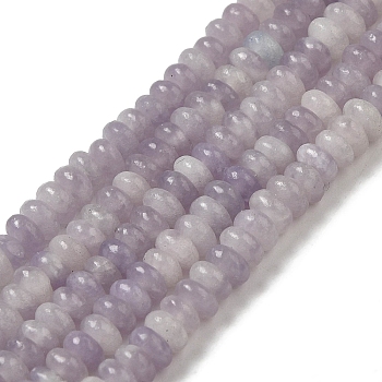 Natural Lepidolite/Purple Mica Stone Beads Strands, Rondelle, 4~4.5x2~2.5mm, Hole: 1.2mm, about 155~163pcs/strand, 15.24''~15.31''(38.7~38.9cm)