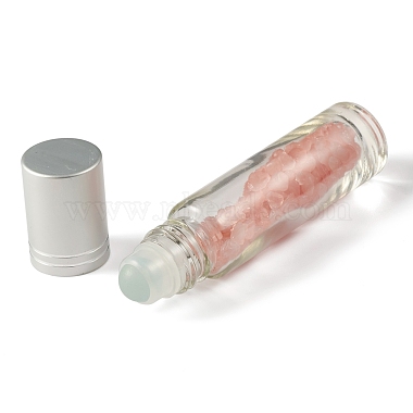 Natural Rose Quartz Chip Bead Roller Ball Bottles(AJEW-H101-01G)-2