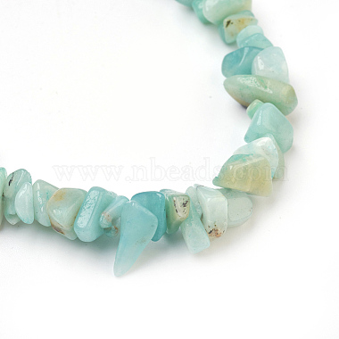 Natural Flower Amazonite Chip Beads Anklets(AJEW-AN00229-08)-2