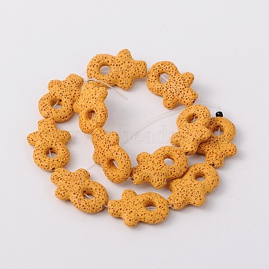 Synthetic Lava Rock Bead Strands(G-N0094-13)-2