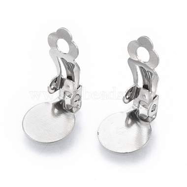 304 Stainless Steel Clip-on Earring Findings(STAS-N092-168P)-2