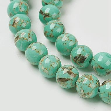 Sea Shell and Synthetic Turquoise Assembled Beads Strands(G-G758-07-12mm)-3
