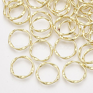 Alloy Linking Rings, Twist Ring, Light Gold, 16x16x2mm, Inner Diameter: 13x13mm(X-PALLOY-T067-106LG)