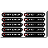 Mini PVC Coated Self Adhesive DO NOT SLAM DOOR Warning Stickers, Waterproof Caution Sign Safety Sign Decals, Palm, 174x276mm, 8 sheets/set(STIC-WH0017-006)