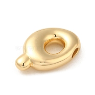 Brass Pendant, Real 18K Gold Plated, Letter Q, 24.5x16.5x5mm, Hole: 3.6x2mm(KK-O145-01Q-G)