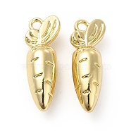 Rack Plating Alloy Pendants, Cadmium Free & Lead Free, Carrot Charms, Light Gold, 24x9x7mm, Hole: 1.8mm(FIND-G044-25LG)