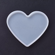 Silicone Molds, Resin Casting Molds, For UV Resin, Epoxy Resin Jewelry Making, Heart, White, 142x155x12mm, Inner: 110x148mm(DIY-L005-39A)