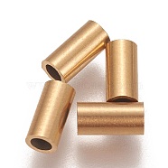 Ion Plating(IP) 304 Stainless Steel Tube Beads, Golden, 6x3mm, Hole: 2mm(X-STAS-L216-23E-G)