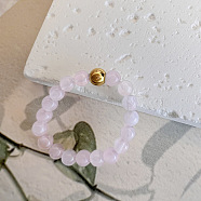 Natural Rose Quartz Stretch Rings, Adjustable Beaded Rings, 3mm(IE6207-1)