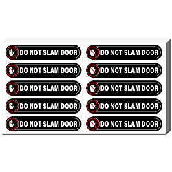 Mini PVC Coated Self Adhesive DO NOT SLAM DOOR Warning Stickers, Waterproof Caution Sign Safety Sign Decals, Palm, 174x276mm, 8 sheets/set(STIC-WH0017-006)