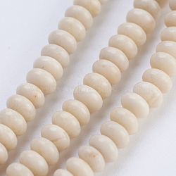 Natural Fossil Coral Beads Strands, Rondelle, 4.5~5x2~2.5mm, Hole: 0.8mm, about 162~166pcs/strand, 15.1  inch~15.3 inch(38.5~39cm)(G-P354-07-4x2mm)