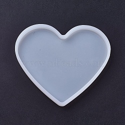 Silicone Molds, Resin Casting Molds, For UV Resin, Epoxy Resin Jewelry Making, Heart, White, 142x155x12mm, Inner: 110x148mm(DIY-L005-39A)