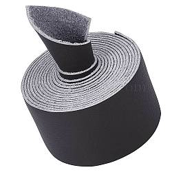 Flat Microfiber Imitation Leather Cord, Garment Accessories, Gray, 37x1.5mm, about 2.19 Yards(2m)/Roll(LC-WH0006-07C-02)