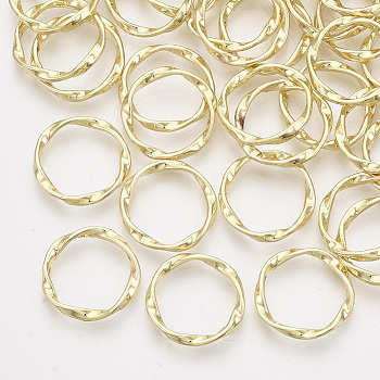 Alloy Linking Rings, Twist Ring, Light Gold, 16x16x2mm, Inner Diameter: 13x13mm