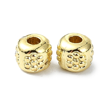 Rack Plating Brass Beads, Long-Lasting Plated, Lead Free & Cadmium Free, Column, Real 18K Gold Plated, 4.5x3.8mm, Hole: 1.6mm