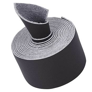 Flat Microfiber Imitation Leather Cord, Garment Accessories, Gray, 37x1.5mm, about 2.19 Yards(2m)/Roll
