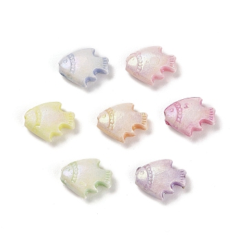 Plastics Beads, Craft Beads,  Mixed Color, Fish, 11.5x9.5x4mm, Hole: 1.6mm, about 1562pcs/500g