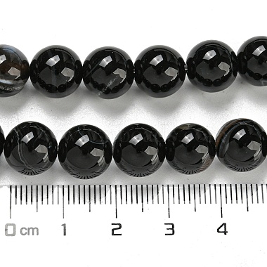 Chapelets de perles en agate à rayures naturelles/agates à bandes(G-G391-10mm-01)-2