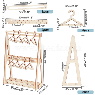Wood Earrings Display Hanger(EDIS-WH0021-17A)-2