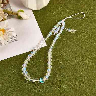 Round Synthetic Moonstone Beaded Mobile Straps(HJEW-SW00042-01)-3