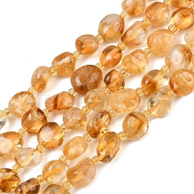 Heated Natural Citrine Beads Strands(GG-CBA3A44-C04-02)-2