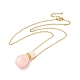Openable Faceted Natural & Synthetic Mixed Stone Perfume Bottle Pendant Necklaces for Women(NJEW-F296-02G)-3