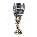 Halloween Stainless Steel 3D Skull Mug, Resin Skeleton Cup, for Home Decorations Birthday Gift, Beige, 70x195mm(PW-WG77748-01)