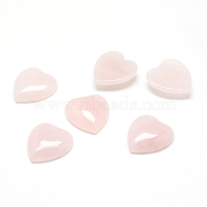 Natural Rose Quartz Gemstone Cabochons, Heart, 25x23x7.5mm(G-T029-23x25mm-03)