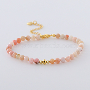 Synthetic Pink Opal Round Beaded Bracelet(RG1104-10)