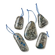 Natural K2 Stone Pendants, Grade A, Triangle/Trapezoid/Teardrop, Mixed Shapes, 41~57x24~45x6mm, Hole: 1.8mm(G-NH0001-13B)