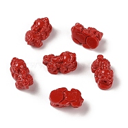 Synthetic Coral Carved Beads, Dyed, Lion, FireBrick, 9x18x10mm, Hole: 1.5mm(CORA-C001-05)