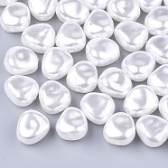Eco-Friendly ABS Plastic Imitation Pearl Beads, High Luster, teardrop, Creamy White, 11x10x7mm, Hole: 1.2mm(OACR-T012-05)