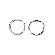 304 Stainless Steel Open Jump Rings, Stainless Steel Color, 20 Gauge, 7x0.8mm, Inner Diameter: 5.4mm, about 142pcs/10g(X-STAS-D448-097P-7mm)