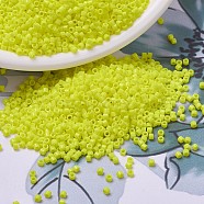 MIYUKI Delica Beads, Cylinder, Japanese Seed Beads, 11/0, (DB0721) Opaque Yellow, 1.3x1.6mm, Hole: 0.8mm, about 20000pcs/bag, 100g/bag(SEED-J020-DB0721)