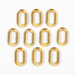 Transparent Acrylic Linking Rings, Quick Link Connectors, for Cable Chains Making, Unwelded, Oval, Goldenrod, 27x16.5x4.5mm, Inner Diameter: 18x7.5mm(OACR-T024-02-J06)